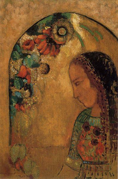 Odilon Redon Lady of the Flowers oil painting picture